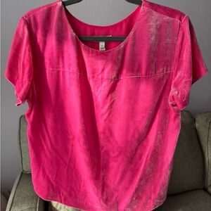 J. Crew Velvet Fuchsia Blouse